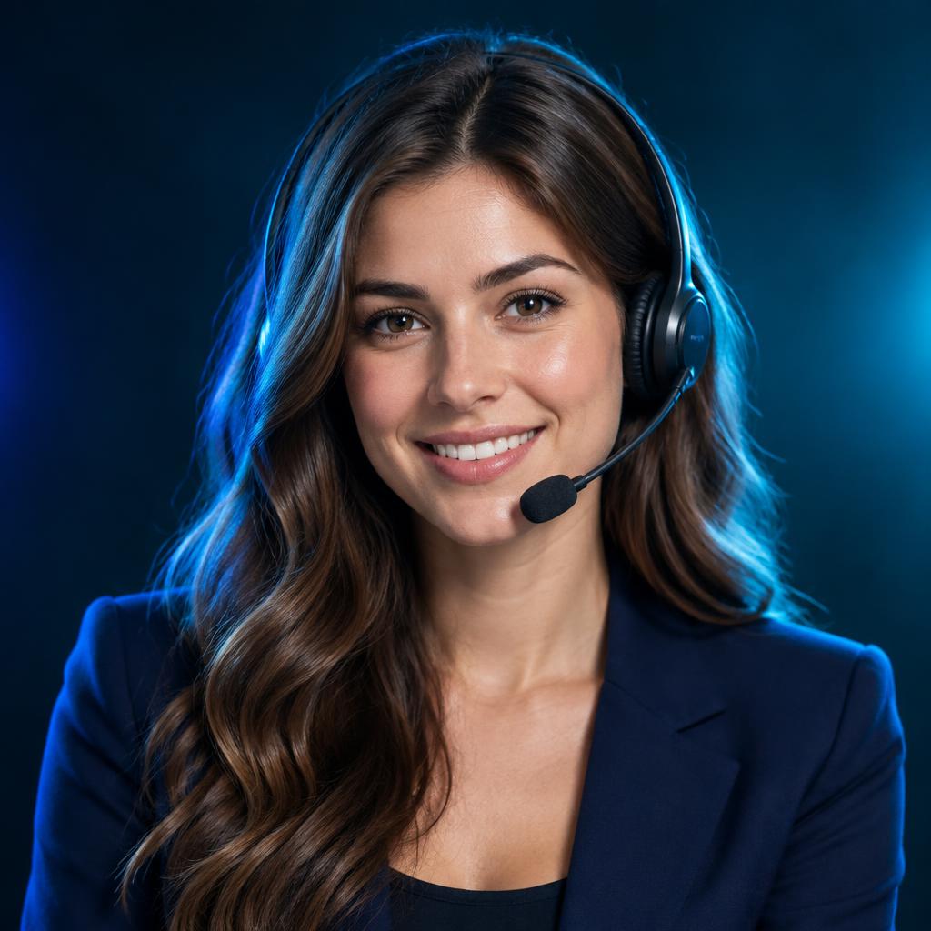 Upward Voice AI-receptionist met headset